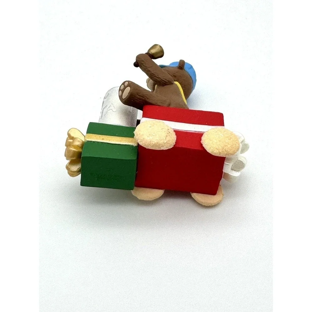 1999 Hallmark MILK 'N' COOKIES EXPRESS Ornament BEAR ON TRAIN Vintage Christmas